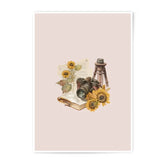 Vintage Camera Photographic Prints, Sunflower Decor, Photography Art Prints, Book Lover Gift, Old Camera Art, Nature Photography Prints - Tawshia